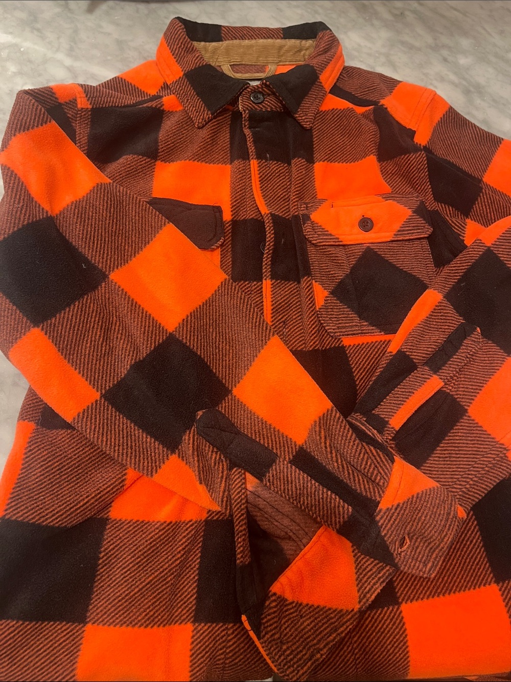 Legendary Whitetails Orange & Black Buffalo Plaid Button-Down